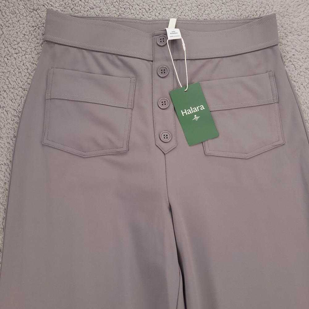 HALARA Pants Size MEDIUM TALL DayStretch Straight High Waisted Storm NEW - Picture 4 of 13